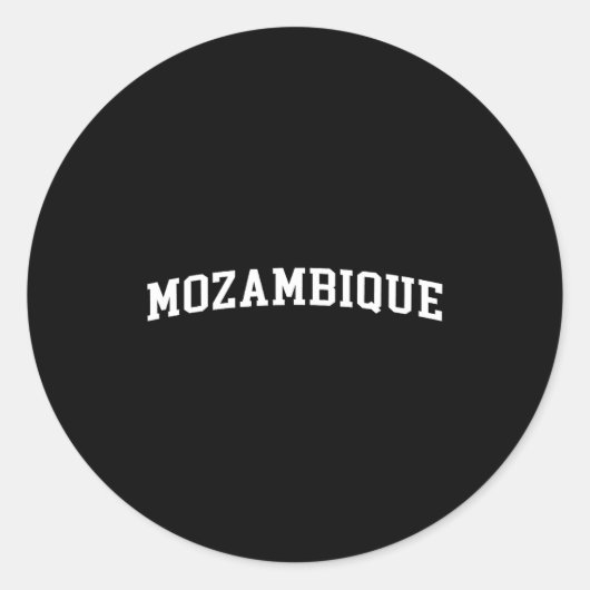 Mozambique  ronde sticker (Voorkant)