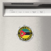 Mozambique Round Emblem Magneet (Insitu (Vaatwasser))