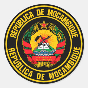 Mozambique Round Emblem Ronde Sticker