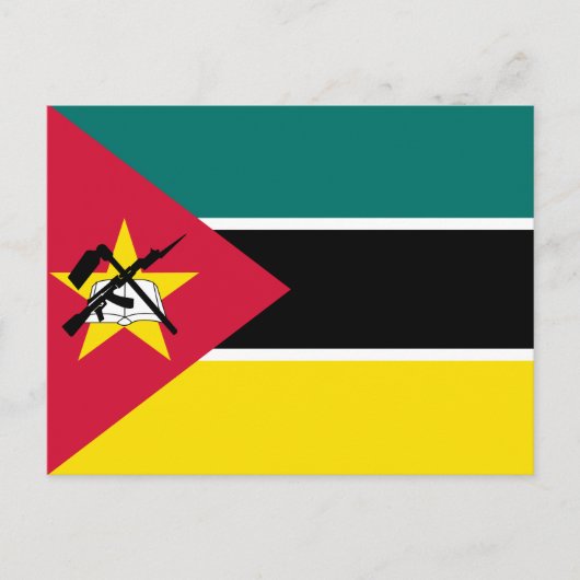 Mozambique vlag briefkaart (Voorkant)