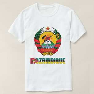 Mozambique vlag en wapenschild t-shirt