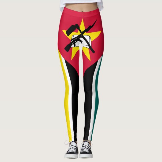 Mozambique vlag leggings (Voorkant)
