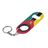 Mozambique vlag mini flessenopener (Voorkant Gekanteld)