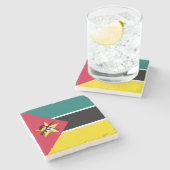 Mozambique vlag stenen onderzetter (Zijkant)