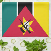 Mozambique vlag theedoek (Gevouwen)