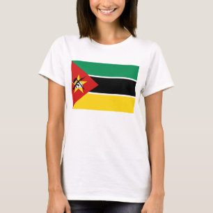 Mozambique vlag x kaart T-Shirt