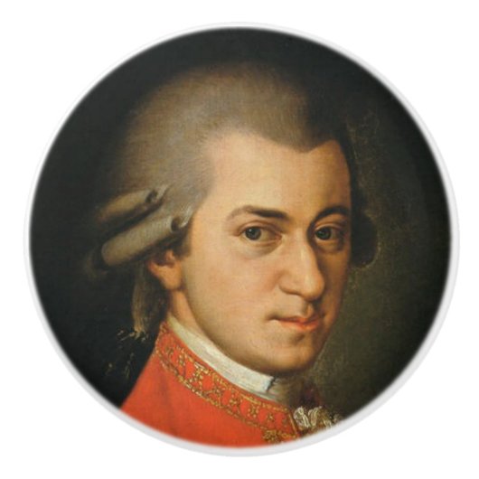 MOZART 1-1/2 inch keramische trekknop Keramische Knop (Voorkant)