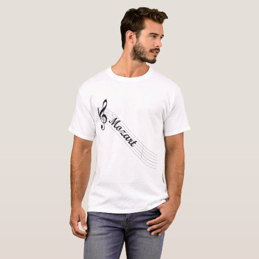 Mozart Classical Music Treble T-shirt (Voorkant volledig)