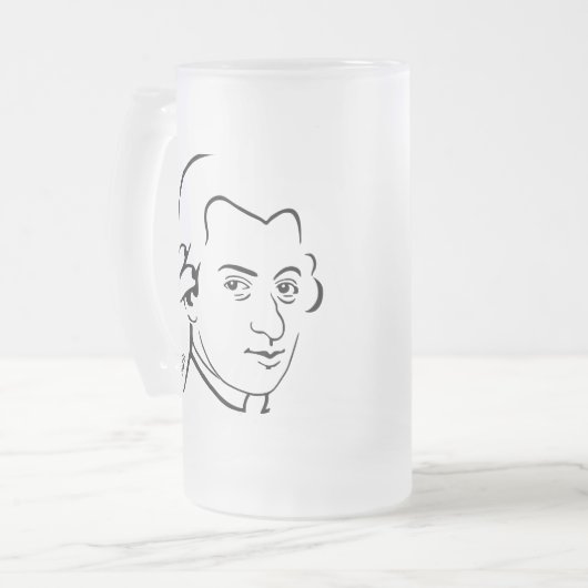 Mozart Frosted Mok (Voorkant links)