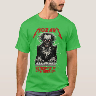 MOZART Grappige HeavyMetal s Klassieke Muziek Band T-shirt