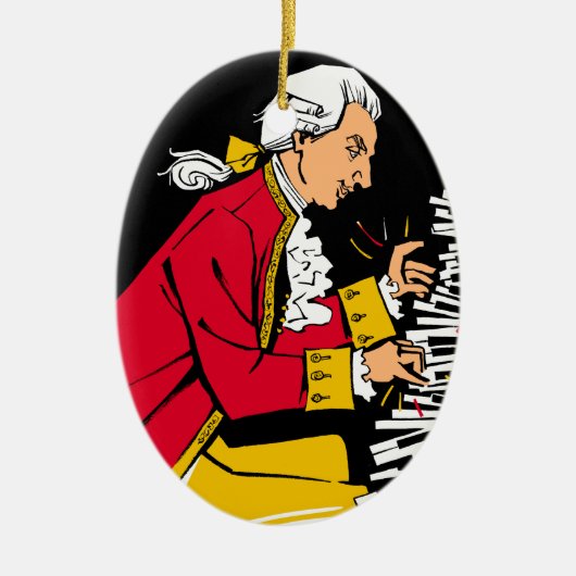 Mozart Keramisch Ornament (Voorkant)