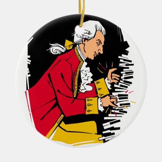 Mozart Keramisch Ornament (Voorkant)