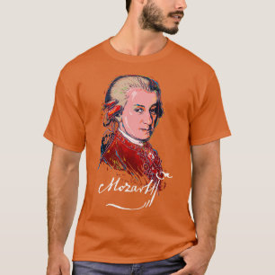 Mozart Kleurrijk Portret Muziek Klassieke Piano T-shirt
