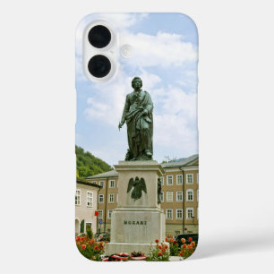 Mozart Monument in Salzburg, Oostenrijk iPhone 16 Hoesje