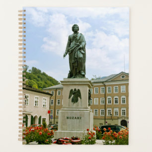 Mozart-monument in Salzburg, Oostenrijk Planner