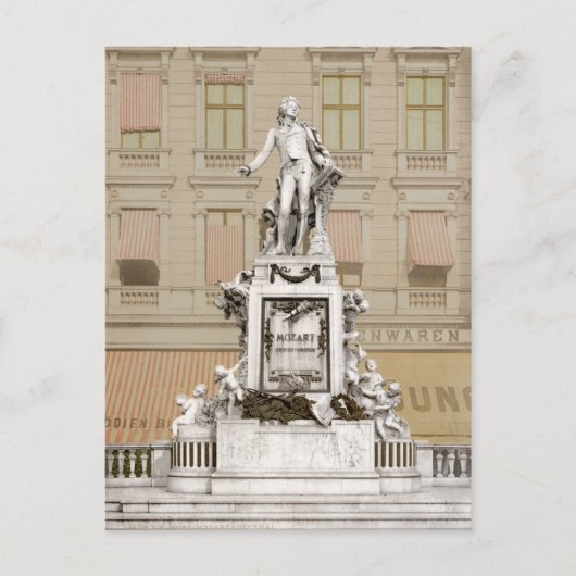 Mozart Monument in Wenen Briefkaart (Voorkant)