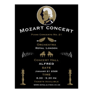 Mozart Muziekconcert Perfect Poster