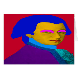 Mozart pop art wenskaart