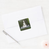 Mozart Statue Vierkante Sticker (Envelop)