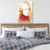 Mozart sur toile - Style aquarelle (Insitu(Chambre))