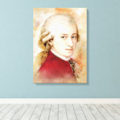 Mozart sur toile - Style aquarelle (Insitu (Plancher de Bois))