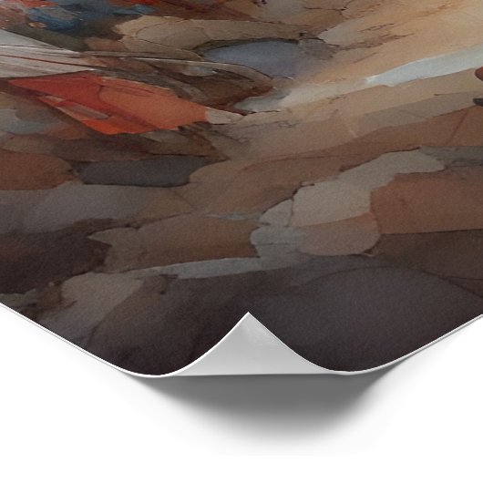 Mozes afscheiden en kruisen van het droge rode Zee Poster (Hoek)