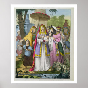 Mozes Bewaard door de dochter van de Farao, van ee Poster