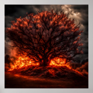 Mozes brandende Struik Poster
