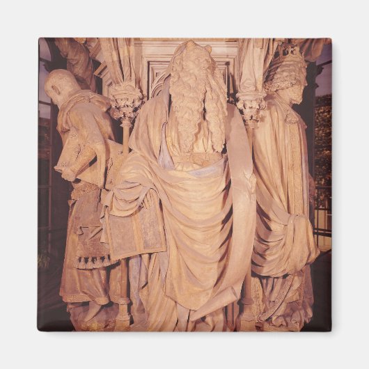 Mozes, detail van het zeshoekige voetstuk magneet (Voorkant)