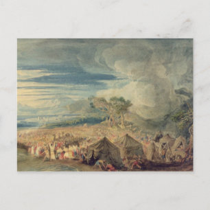 Mozes die de wateren van het Rode Zee verdelen Briefkaart