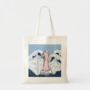 Mozes die het rode zee ontleden tote bag