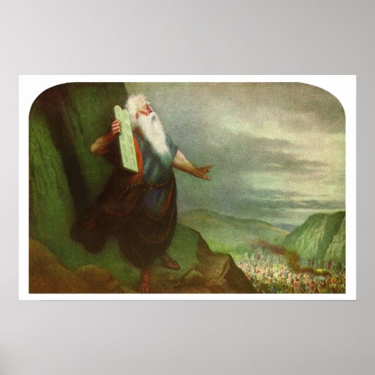 Mozes en de Tien Geboden,  religie Poster (Voorkant)