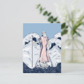 Mozes en het zee voor het scheiden briefkaart (Staand voorkant)