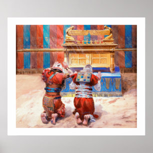 Mozes en Jozua in de Tabernakel door James Tissot Poster