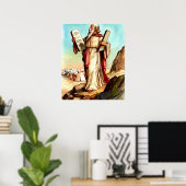 Mozes met de tabellen van het poster van de wet (Thuiskantoor)