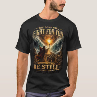 Mozes Rode Zee christelijke exodus 14:14 shirt