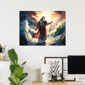 Mozes scheidde het rode Zee Poster (Thuiskantoor)