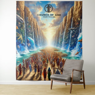 Mozes scheidt de Zeeen Wandkleed