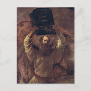 Mozes Smashing Tabletten van de Wet, 1659 Briefkaart