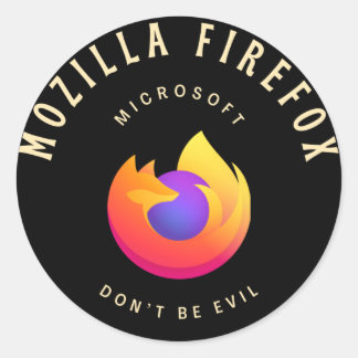 mozilla firefox-ontwerp ronde sticker