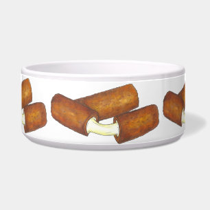Mozzarella Cheese Sticks Junk Food Foodie Dog Bowl Voerbakje