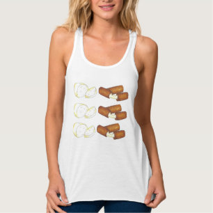 Mozzarella Cheese Sticks Snack Junk Food Foodie Tanktop