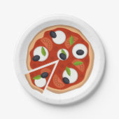 Mozzarella Pizza Papieren Bordje (Voorkant)