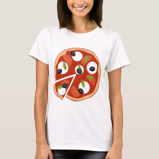 Mozzarella Pizza T-shirt (Voorkant)