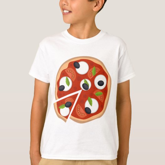 Mozzarella Pizza T-shirt (Voorkant)
