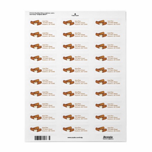Mozzarella Sticks Cheese Junk Food Labels (Full Sheet)