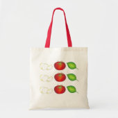 Mozzarella Tomato Basil Italiaanse voedselcaprese Tote Bag (Voorkant)