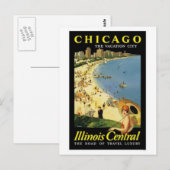 MP2287~Chicago-De-Vacatie-Stad-Posters Briefkaart (Voorkant / Achterkant)