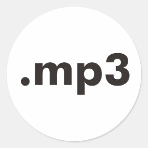 mp3-producten en -design! ronde sticker