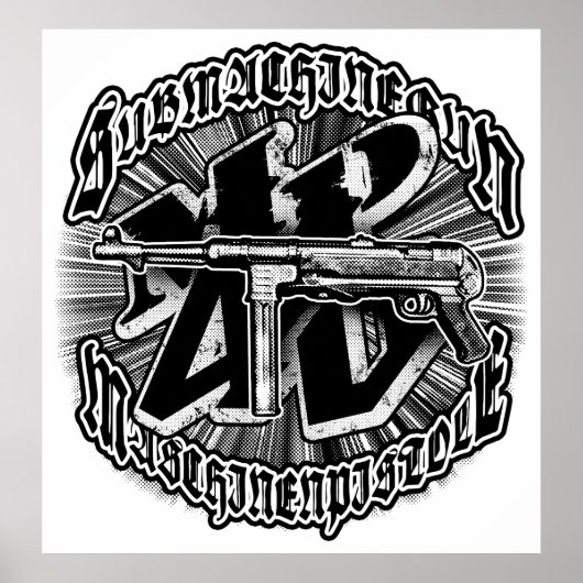 MP 40 Sjabloon WT Poster (Voorkant)